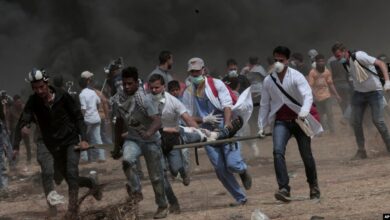 تداوم جنایات اسرائیل؛ ۱۴ جسد شامل کارمندان امدادی، سازمان‌ملل و دفاع‌مدنی در غزه کشف شد