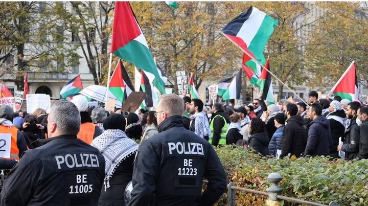 تظاهرات در برلین برای حمایت از مردم غزه