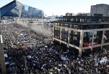 تظاهرات گسترده در مینیاپولیس علیه اداره مهاجرت آمریکا با وجود سرمای شدید