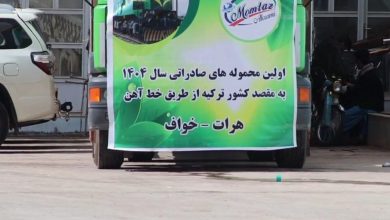 نخستین صادرات میوه خشک افغانستان به اروپا از راه آهن هرات