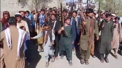 راهپیمایی مسلحانه ضد پاکستان در خوست؛ طالبان از آمادگی جنگ سخن می‌گویند