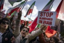 تظاهرات گسترده در لاهه در مخالفت با جنگ امریکا و اسراییل علیه ایران