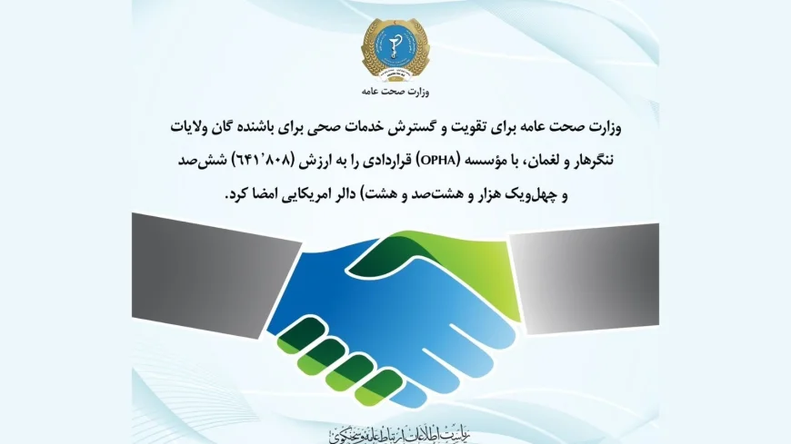 امضای قرارداد ۶۴۱ هزار دالری برای تقویت خدمات صحی در ننگرهار و لغمان