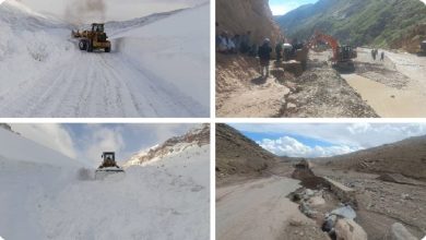 بازگشایی شاهراه‌های مسدودشده پس از سیلاب و لغزش کوه در چند ولایت