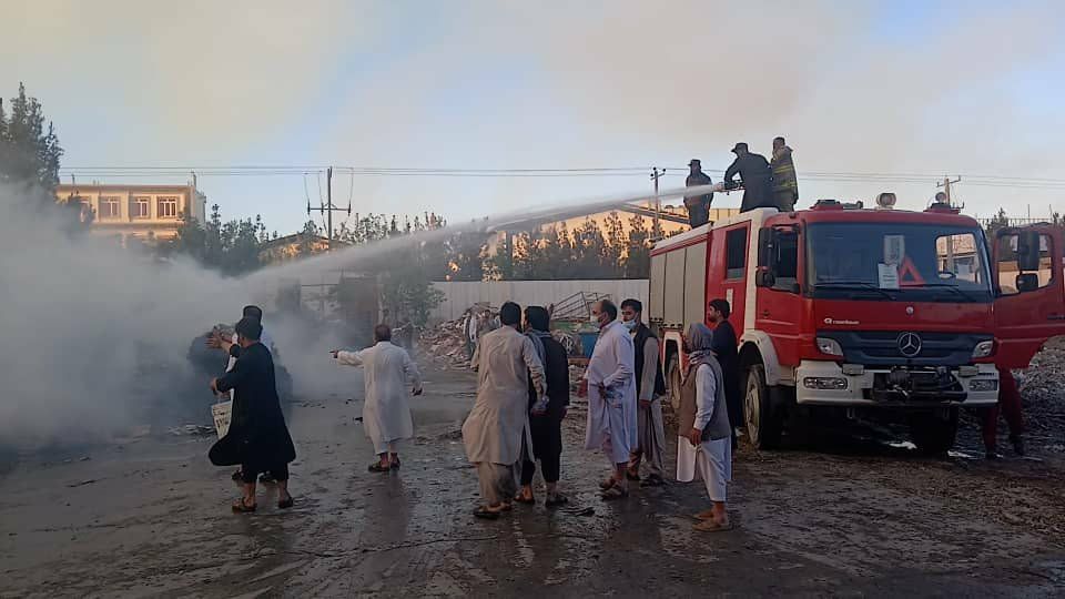 آتش‌سوزی در شهرک صنعتی هرات ۲۰ میلیون افغانی خسارت برجا گذاشت