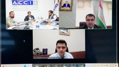 رایزنی روسای اتاق‌های تجارت کابل و دوشنبه بر گسترش همکاری‌های اقتصادی