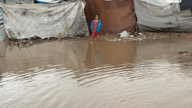 بارندگی در غزه، رنج آوارگان را در چادرهای بی‌پناه دوچندان کرد
